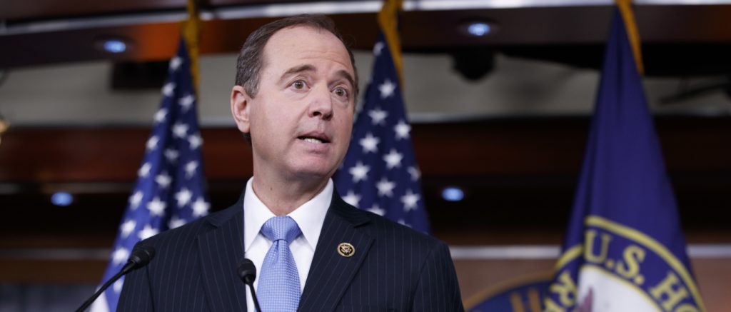 Rep. Adam Schiff, D-Calif., ranking member of the House Intelligence Committee, meets with reporters to discuss the process for investigating whether or how Russia influenced the presidential election, Monday, Feb. 27, 2017, on Capitol Hill in Washington. House Intelligence Chairman Rep. Devin Nunes said earlier that Congress should not begin a McCarthy-style investigation based on news reports that a few Americans with ties to President Donald Trump had contacted Russians during the 2016 presidential campaign. (AP Photo/J. Scott Applewhite)