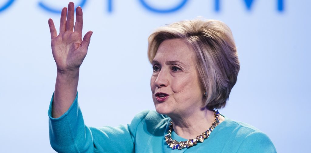 Hillary Clinton at the Geisinger's National Healthcare Symposium in Danville, Pa., Thursday, Nov. 9, 2017. (AP Photo/Matt Rourke)
