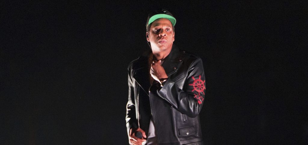 Jay-Z performs on the 4:44 Tour at Barclays Center on Sunday, Nov. 26, 2017, in Brooklyn, New York. (Photo by Scott Roth/Invision/AP)