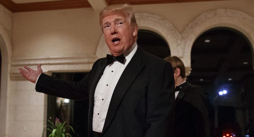 FILE - In this Sunday, Dec. 31, 2017 file photo, President Donald Trump speaks with reporters as he arrives for a New Year's Eve gala at his Mar-a-Lago resort, in Palm Beach, Fla. Trump slammed Pakistan for 'lies & deceit' in a New Year's Day tweet that said Islamabad had played U.S. leaders for 'fools'. 'No more,' Trump tweeted. Meanwhile, Pakistan had no official comment but Foreign Minister Khawaja Asif tweeted that his government was preparing a response that 'will let the world know the truth.' (AP Photo/Evan Vucci, File)