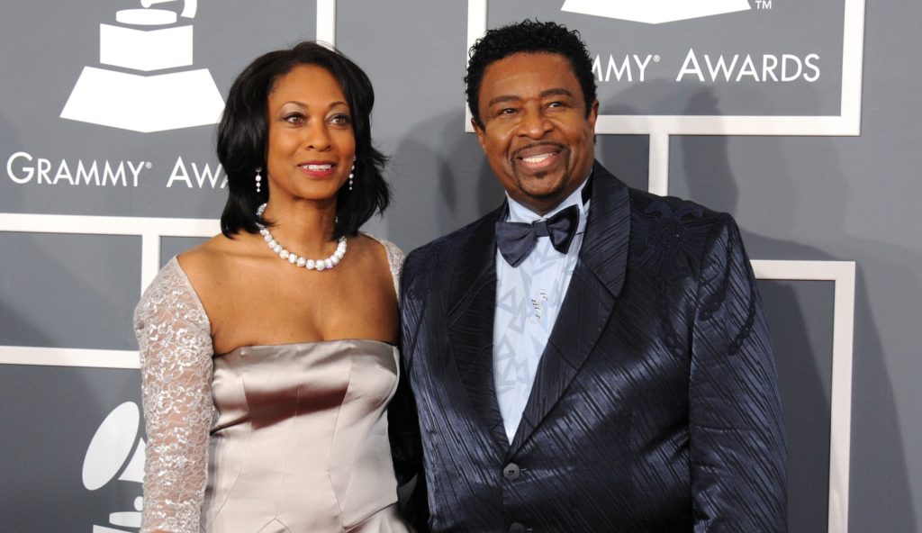 Dennis Edwards and wife Brenda arrive at the 55th annual Grammy Awards on Sunday, Feb. 10, 2013, in Los Angeles. (Photo by Jordan Strauss/Invision/AP)