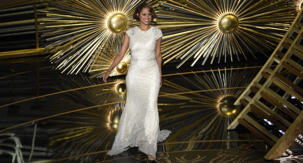 Stacey Dash at the Oscars on Sunday, Feb. 28, 2016, at the Dolby Theatre in Los Angeles. (Photo by Chris Pizzello/Invision/AP)