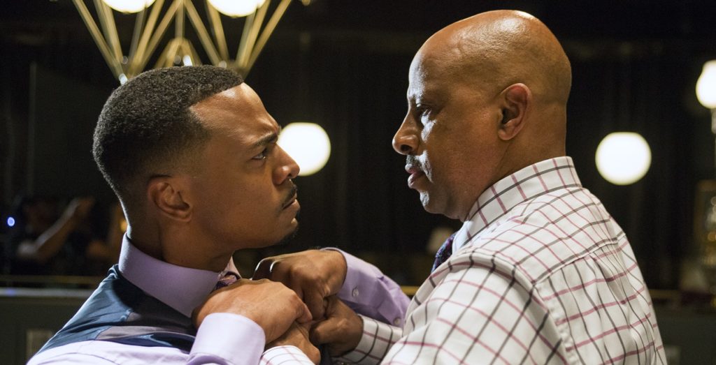 "The Quad" episode 201 - RonReaco Lee and Ruben Santiago-Hudson as Cecil Diamond. (Photo: Nathan Bolster/BET)