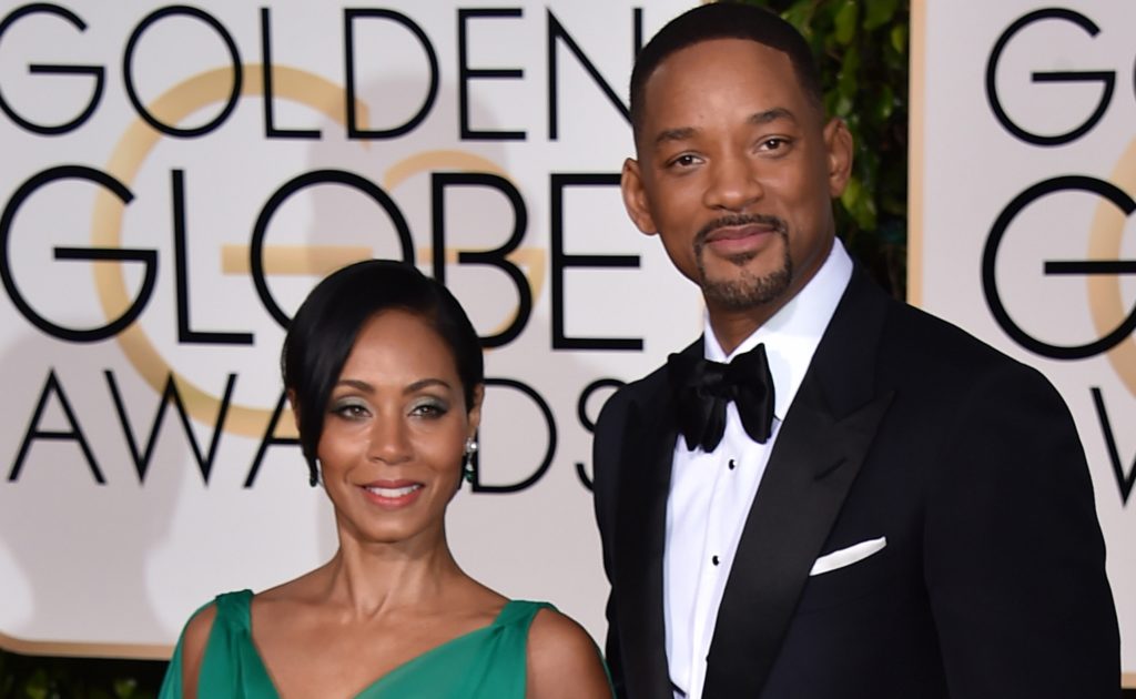 FILE - In this Jan. 10, 2016 file photo, Jada Pinkett Smith, left, and Will Smith arrive at the 73rd annual Golden Globe Awards at the Beverly Hilton Hotel in Beverly Hills, Calif. Smith and Pinkett-Smith are adding their star power to President Barack Obama's initiative to boost opportunities for vulnerable young Americans. The Will & Jada Smith Family Foundation said Friday, April 29, 2016, it will launch a Careers in Entertainment Tour to support Obama's My Brother's Keeper Initiative on its two-year anniversary. (Photo by Jordan Strauss/Invision/AP, File)