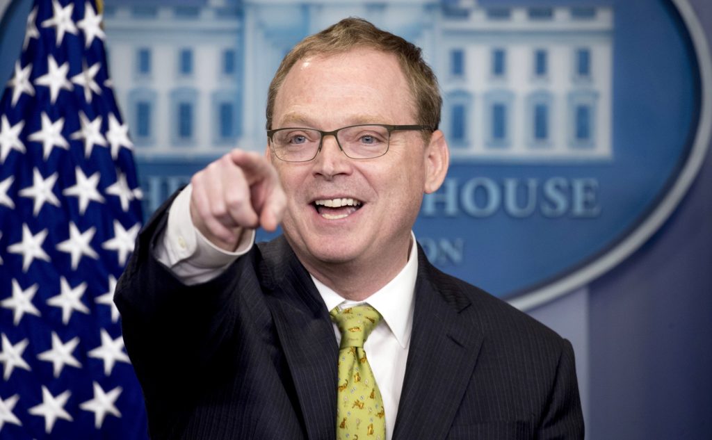 White House Council of Economic Advisers chairman Kevin Hassett gives an economic update during the daily press briefing at the White House, Tuesday, June 5, 2018, in Washington. (AP Photo/Andrew Harnik)